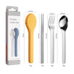 Fork, Spoon, and Chopsticks Set [Yellow] in Paper Box