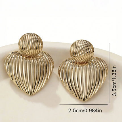 Natural Shell Heart Earrings – Boho Beach Dangle Earrings for Women & Girls