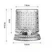 Ice Flower Design - Crystal Base Rotating Cup