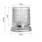 Ice Flower Design - Crystal Base Rotating Cup