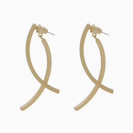 Minimalist Cross Drop Earrings with S925 Silver Posts – Lightweight Dangle Earrings for Women