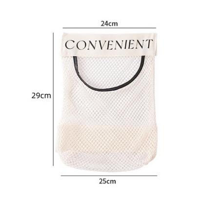 Wall-Mount Mesh Organizer Pocket – For Bathroom, Dorm, Hotel, or Bedroom Use