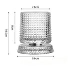 Square Pattern - Crystal Base Rotating Cup