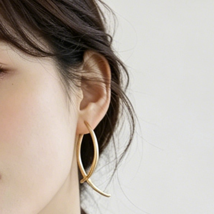 Minimalist Cross Drop Earrings with S925 Silver Posts – Lightweight Dangle Earrings for Women