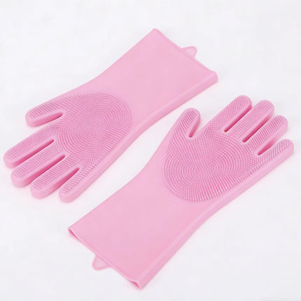 Pet Grooming Gloves for Dogs & Cats – Silicone Bathing Massage Gloves Hair Remover