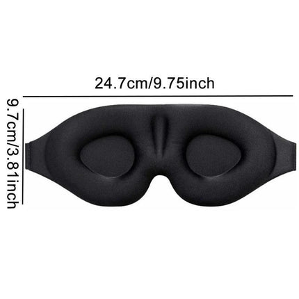 3D Contoured Sleep Eye Mask – Breathable Blackout Eye Cover for Travel & Deep Sleep