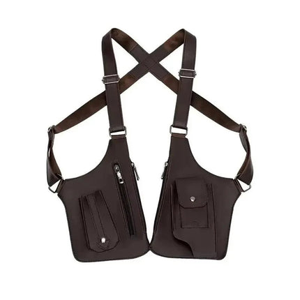 Anti-Theft Leather Fanny Pack for Women & Men – Adjustable Crossbody Bag with Hidden Pocket