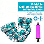 Green floating raft + air pump (random)