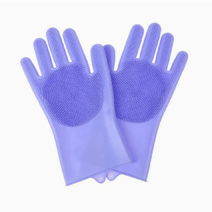 Pet Grooming Gloves for Dogs & Cats – Silicone Bathing Massage Gloves Hair Remover