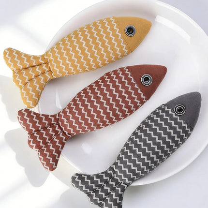 Cat Toy Linen Fish – Fun Bite-Resistant Toy for Cleaning Teeth