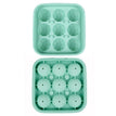 9 green football ice molds