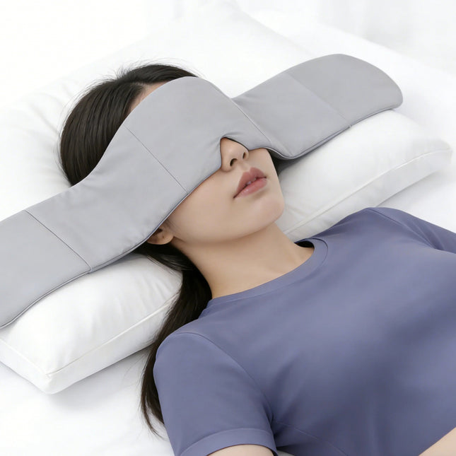 Weighted Sleep Mask – Strapless 360° Eye Mask for Total Darkness & Deep Sleep