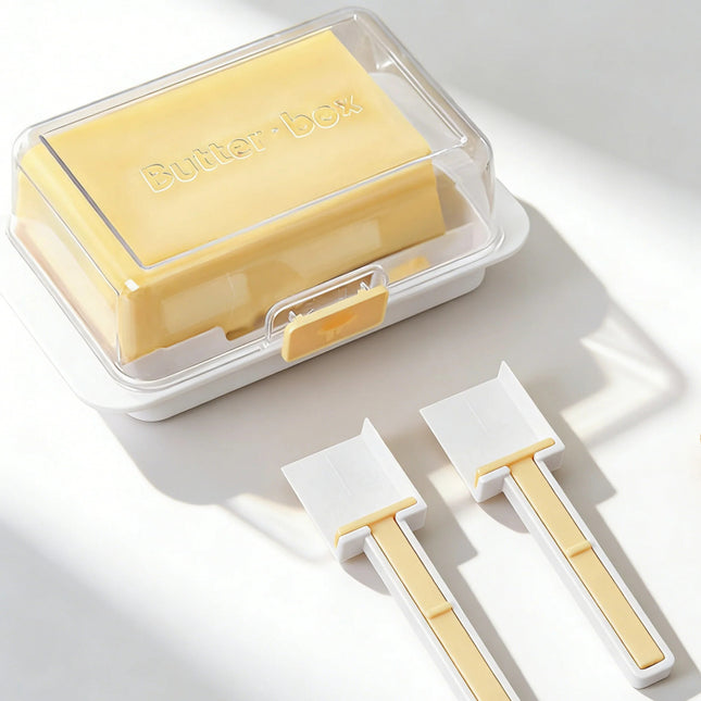 Refrigerator Butter Storage Box – Divider Knife for Portioning Food-Grade Butter & Cheese