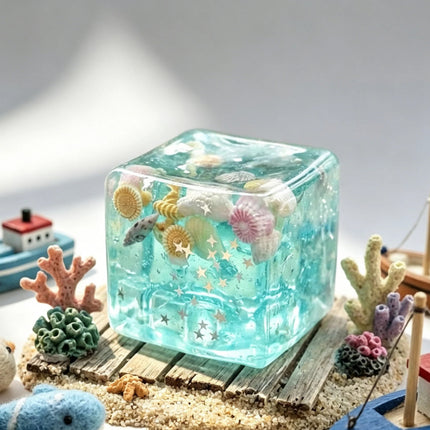 Sensory Fidget Cube – Ocean Elements Anxiety & Stress Relief Toy for Kids & Adults