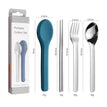 Fork, Spoon, and Chopsticks Set [Blue] in Paper Box