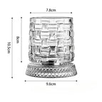 Woven Design - Crystal Base Rotating Cup