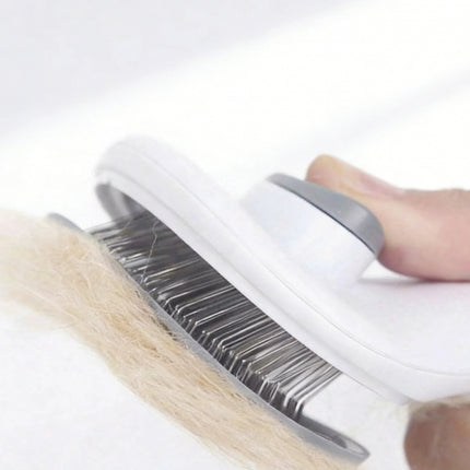 Self-Cleaning Pet Grooming Brush for Dogs & Cats – Shedding Comb with Hair Removal