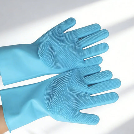 Pet Grooming Gloves for Dogs & Cats – Silicone Bathing Massage Gloves Hair Remover