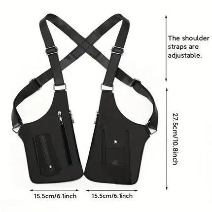 Anti-Theft Leather Fanny Pack for Women & Men – Adjustable Crossbody Bag with Hidden Pocket