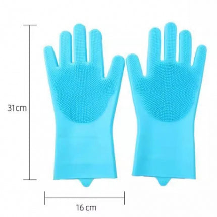 Pet Grooming Gloves for Dogs & Cats – Silicone Bathing Massage Gloves Hair Remover