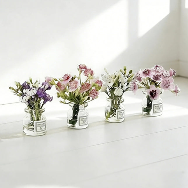 Mini Bud Vase Set of 3 – Small Decorative Flower Vases for Desk Home & Dorm Decor